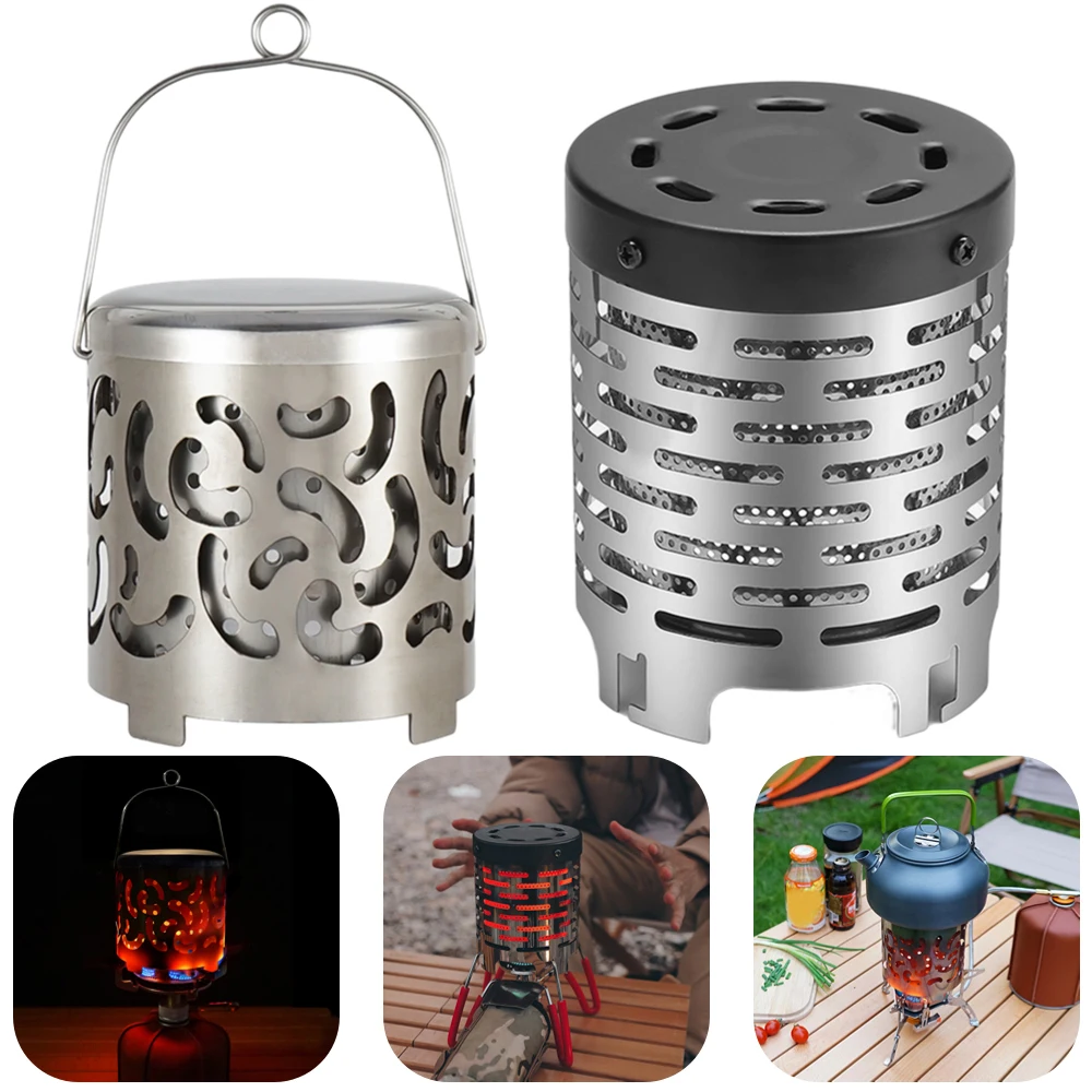 

Outdoor Portable Gases Heater Stoves Hand Warmer Heating Camping Mini Heater Warming Stove Cover Stainless Steel Heating Cover