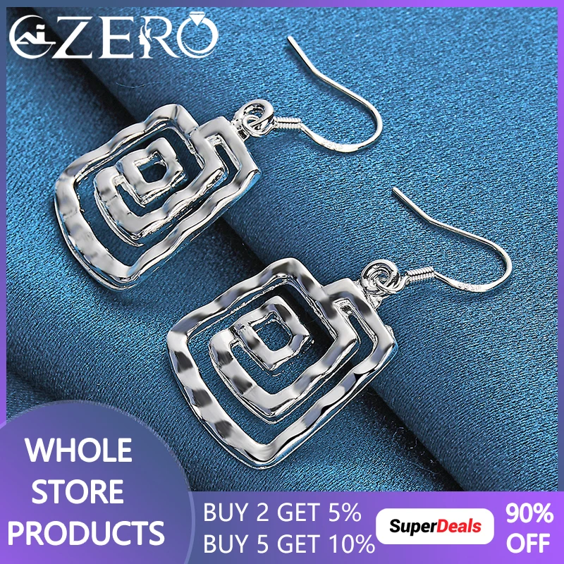 925 Sterling Silver Wave Spiral Square Drop Earrings For Woman Wedding Party Charm Jewelry Fashion Classic Trend Accessories
925 Sterling Silver Wave Spiral Square Drop Earrings For Woman Wedding Party Charm Jewelry Fashion Classic Trend Accessories