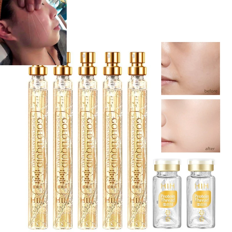 Face Lifting Threads Collagen Facial Tensioners Threads Face Care Lift Gold 24k Silk Wire Facial Serum for Anti-Aging Firming
Face Lifting Threads Collagen Facial Tensioners Threads Face Care Lift Gold 24k Silk Wire Facial Serum for Anti-Aging Firming
