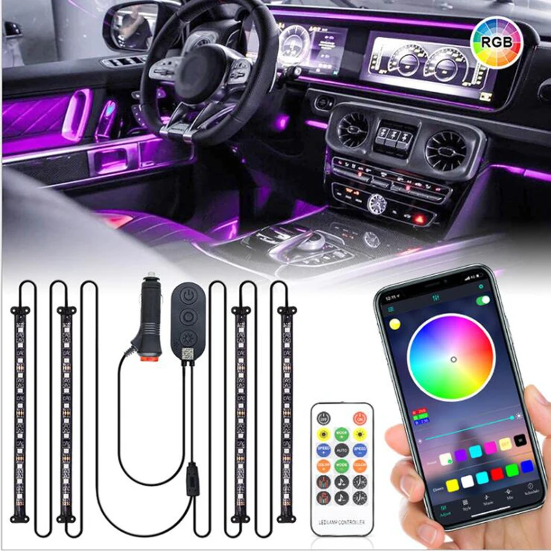 LED Car Interior Atmosphere Light Bar Car Underbody RGB Flexible Strip Light with APP Control and Remote Control
LED Car Interior Atmosphere Light Bar Car Underbody RGB Flexible Strip Light with APP Control and Remote Control