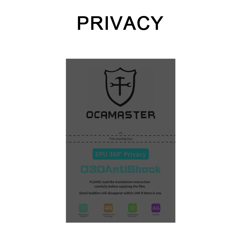 OCAMaster EPU HD/МАТОВАЯ/МАТОВАЯ защитная пленка для конфиденциальности противоударная