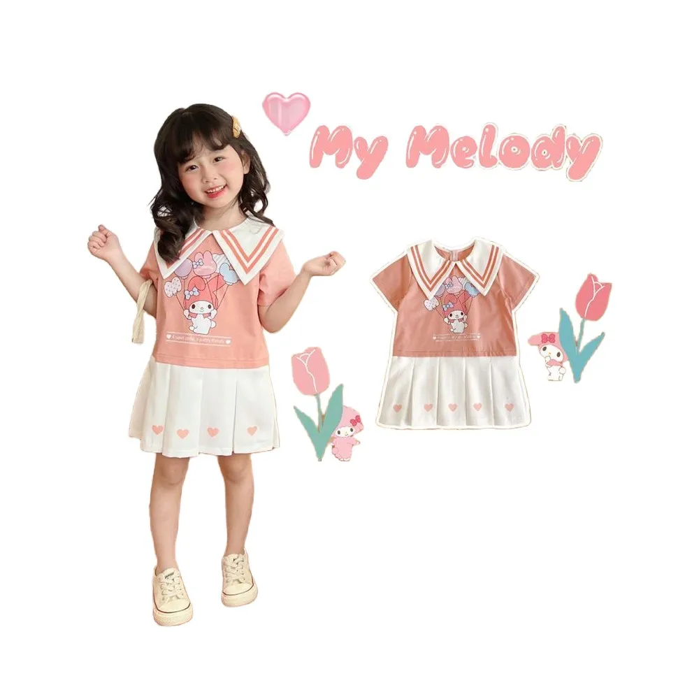 Sanrios Anime Kawaii My Melody Girl Frock Summer Children Doll Collar Academic Style Princess Dress for Girls Birthday Present
Sanrios Anime Kawaii My Melody Girl Frock Summer Children Doll Collar Academic Style Princess Dress for Girls Birthday Present
