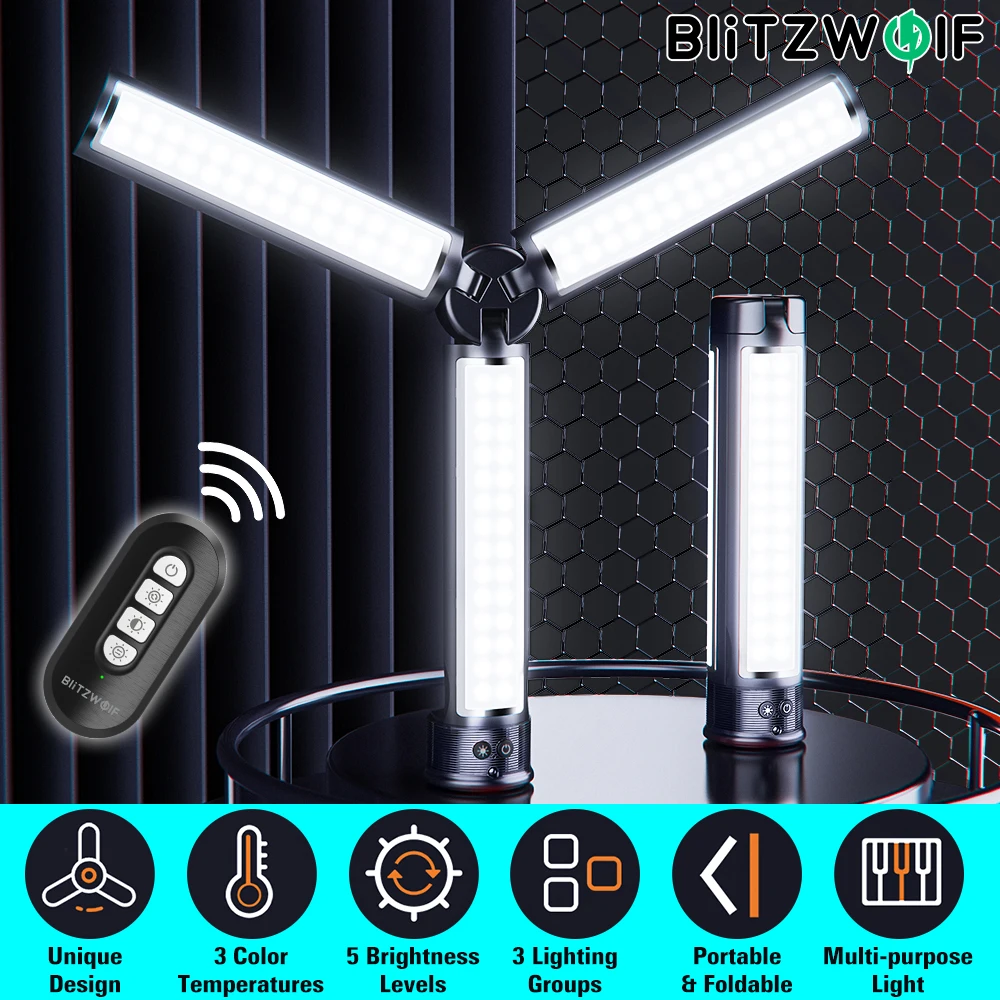 BlitzWolf BW-SL7 Portable Photography Lighting Live-streaming Outdoor Lighting Photographing LED Fill Light Micro USB Charging
BlitzWolf BW-SL7 Portable Photography Lighting Live-streaming Outdoor Lighting Photographing LED Fill Light Micro USB Charging