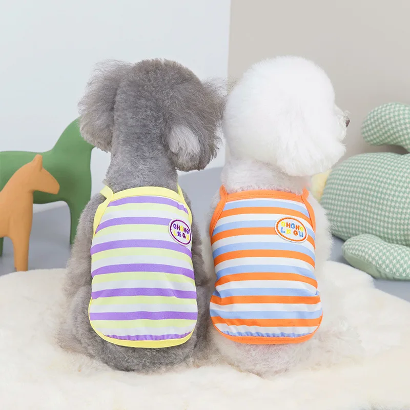 2022 Puppy Summer Clothes Sleveless Stripe Pet Dog Clothes For Small Medium Dog Elastic Yorkshire, French Bulldog Clothes Sling
2022 Puppy Summer Clothes Sleveless Stripe Pet Dog Clothes For Small Medium Dog Elastic Yorkshire, French Bulldog Clothes Sling