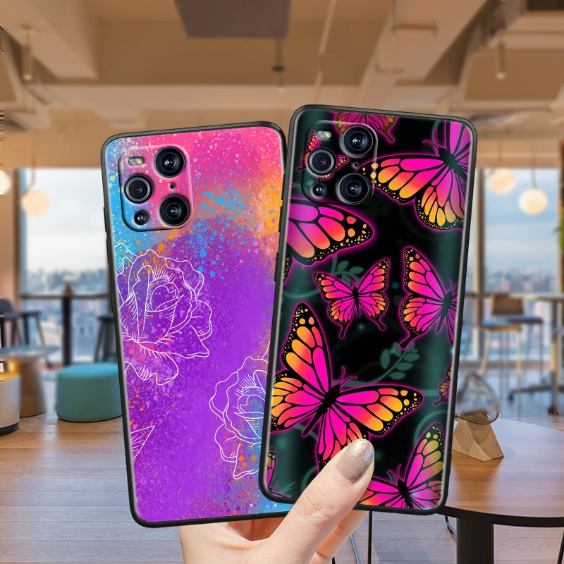 Роскошный чехол из золотой фольги с художественной печатью для OPPO Find X3 X2 K9 F19 R17 PRO