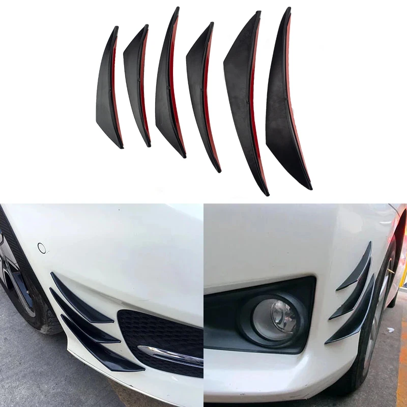 6pcs/set Universal Front Bumper Lip Decoration Diffuser Splitter Fins Body Spoiler Canards Streamline Car Tuning Canards Styling
6pcs/set Universal Front Bumper Lip Decoration Diffuser Splitter Fins Body Spoiler Canards Streamline Car Tuning Canards Styling