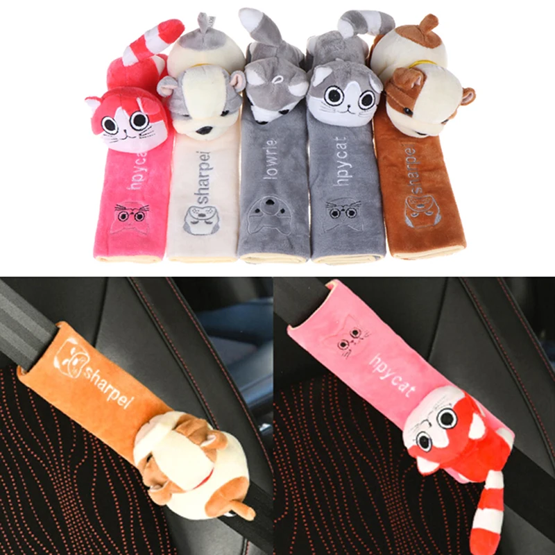 

Cute Cartoon Car Sefety Seat Belt cover Child Seat belt Shoulder Pads Protection Plush Padding Auto Accessories