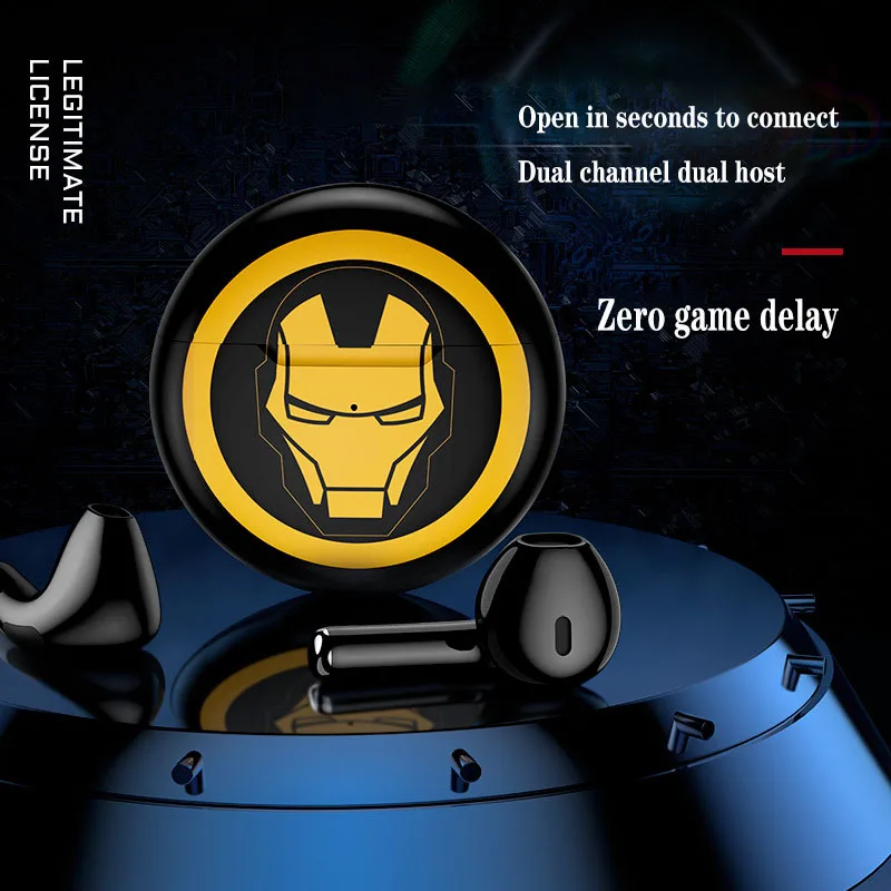 Disney Marvel Iron Man Captain AmericaTWS Wireless Bluetooth 5.0 Earphone Stereo waterproof with microphone Touch earbud type
Disney Marvel Iron Man Captain AmericaTWS Wireless Bluetooth 5.0 Earphone Stereo waterproof with microphone Touch earbud type