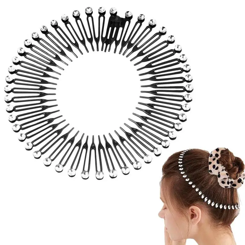 Circle Comb Headband Full Circular Stretch Comb Headbands Elastic Spring Head Band Comb Hair Accessories For Women Girls
Circle Comb Headband Full Circular Stretch Comb Headbands Elastic Spring Head Band Comb Hair Accessories For Women Girls