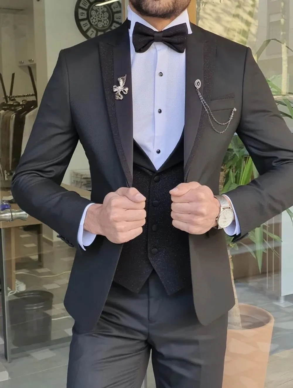 New 2022 High-end Black Wedding Men Suits Groom Custom Made Tuxedo Prom Terno Masculino Slim Fit Blazer 3 Pcs Jacket+Pant+Vest
New 2022 High-end Black Wedding Men Suits Groom Custom Made Tuxedo Prom Terno Masculino Slim Fit Blazer 3 Pcs Jacket+Pant+Vest