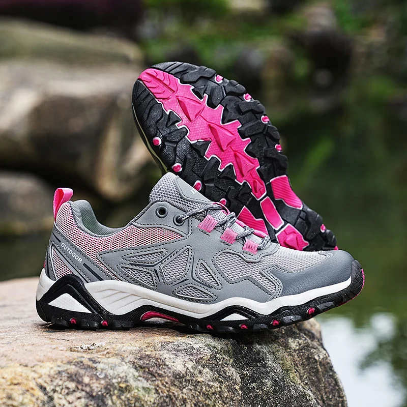 2023 Spring Summer Pink Walking Sneakers Men Breathable Mesh Women's Hiking Shoes Non-slip Size 36-46 Couple Outdoor Sport Shoes 
2023 Spring Summer Pink Walking Sneakers Men Breathable Mesh Women's Hiking Shoes Non-slip Size 36-46 Couple Outdoor Sport Shoes