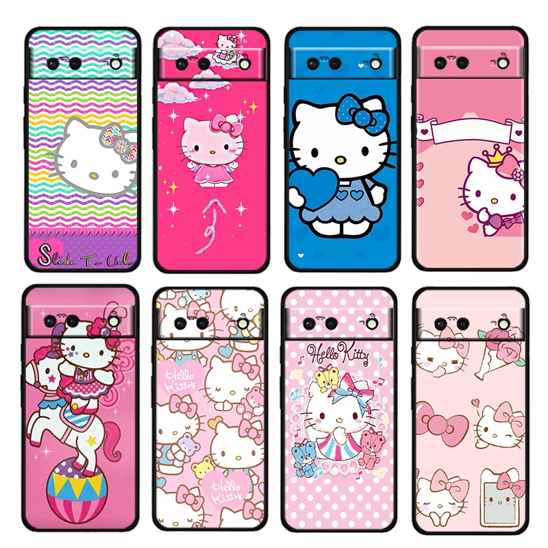 Cute Cartoon Girl HelloKitty Shockproof Cover For Google Pixel 7 6 6A 5 4 5A 4A XL Pro 5G Soft Silicone Black Phone Case Coque
Cute Cartoon Girl HelloKitty Shockproof Cover For Google Pixel 7 6 6A 5 4 5A 4A XL Pro 5G Soft Silicone Black Phone Case Coque