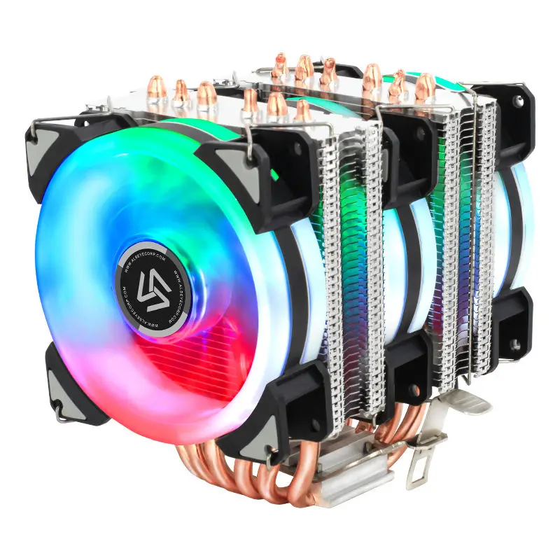 DR-90 CPU Cooler Fan 90mm Dual Towers 6 Heat Pipes RGB 4Pin PWM CPU Fan for Computer LGA775/115x/1366/2011/1200 AM2/AM3/AM4
DR-90 CPU Cooler Fan 90mm Dual Towers 6 Heat Pipes RGB 4Pin PWM CPU Fan for Computer LGA775/115x/1366/2011/1200 AM2/AM3/AM4