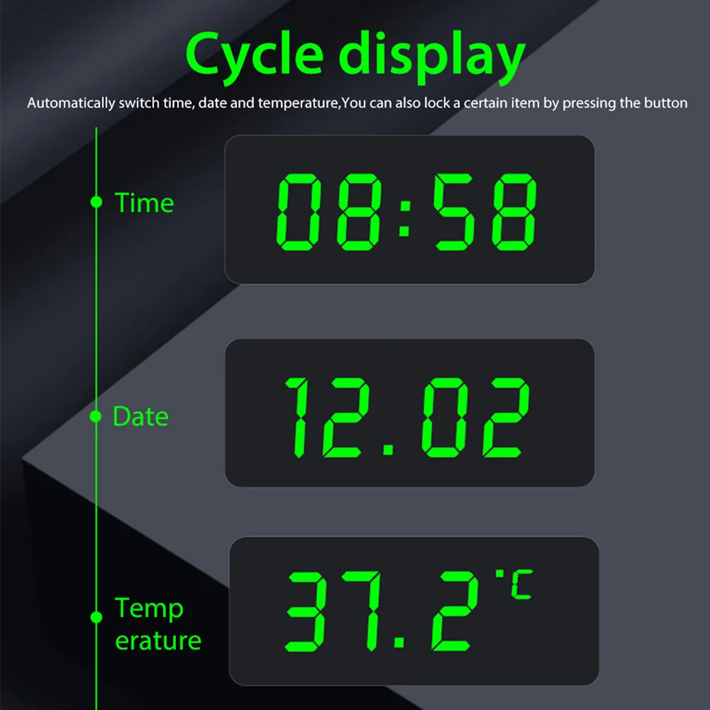 Parts Car Clock Temperature Time Accessories Auto Black Dashboard Clock Date Digital Fittings Replacement Solar Powered
Parts Car Clock Temperature Time Accessories Auto Black Dashboard Clock Date Digital Fittings Replacement Solar Powered