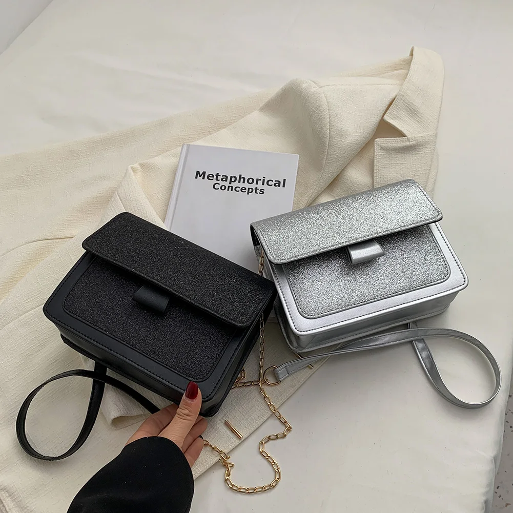 Fashion Sequins PU Leather Crossbody Bags for Women Small Square Shoulder Bag Chain Messenger Handbags Purses 
Fashion Sequins PU Leather Crossbody Bags for Women Small Square Shoulder Bag Chain Messenger Handbags Purses