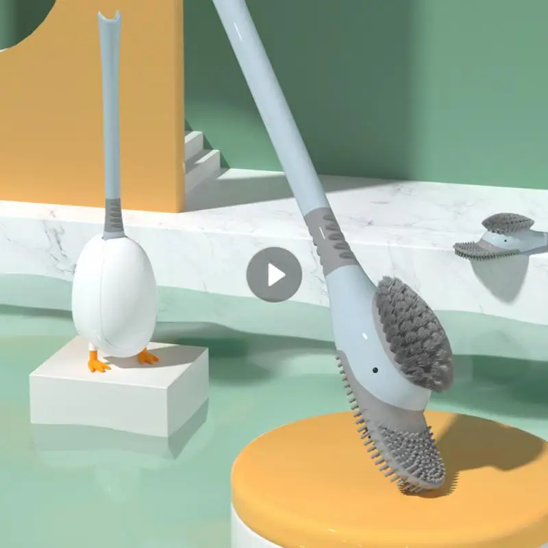 Duck Shape Toilet Brush Wall-mounted Cleaning Tools Creative New Silicone Long Handled Toilet Clean Brush Household Accessories 
Duck Shape Toilet Brush Wall-mounted Cleaning Tools Creative New Silicone Long Handled Toilet Clean Brush Household Accessories