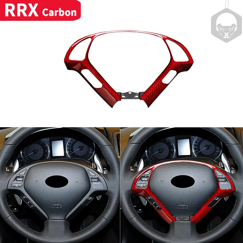 Car Styling Real Carbon Fiber Steering Wheel Trim Cover For INFINITI G37 EX37 2013 Q40 2015 G25 EX35 2012 Auto Accessories
Car Styling Real Carbon Fiber Steering Wheel Trim Cover For INFINITI G37 EX37 2013 Q40 2015 G25 EX35 2012 Auto Accessories