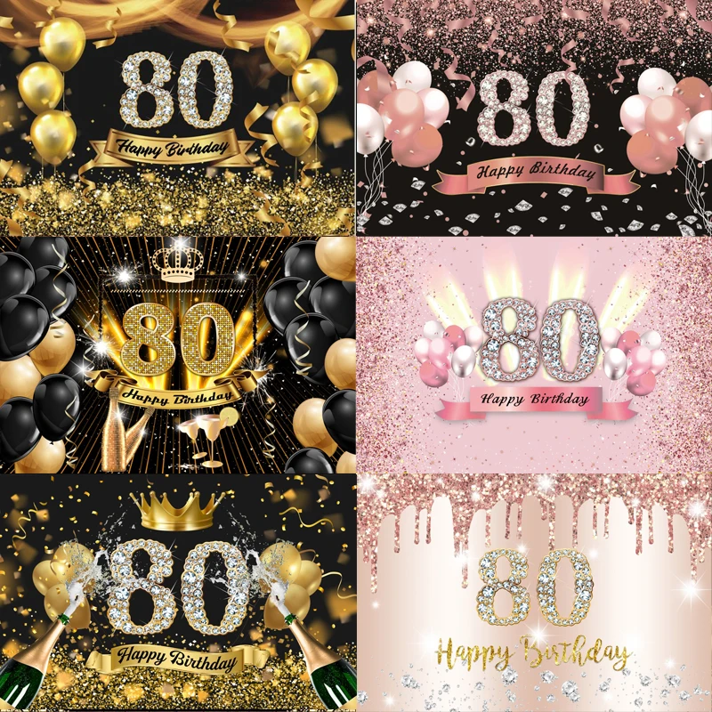 80th Birthday Photo Backdrop Pink Black Gold Banner Men Women 80 Years Old Birthday Party Custom Photography Background Banner 
80th Birthday Photo Backdrop Pink Black Gold Banner Men Women 80 Years Old Birthday Party Custom Photography Background Banner