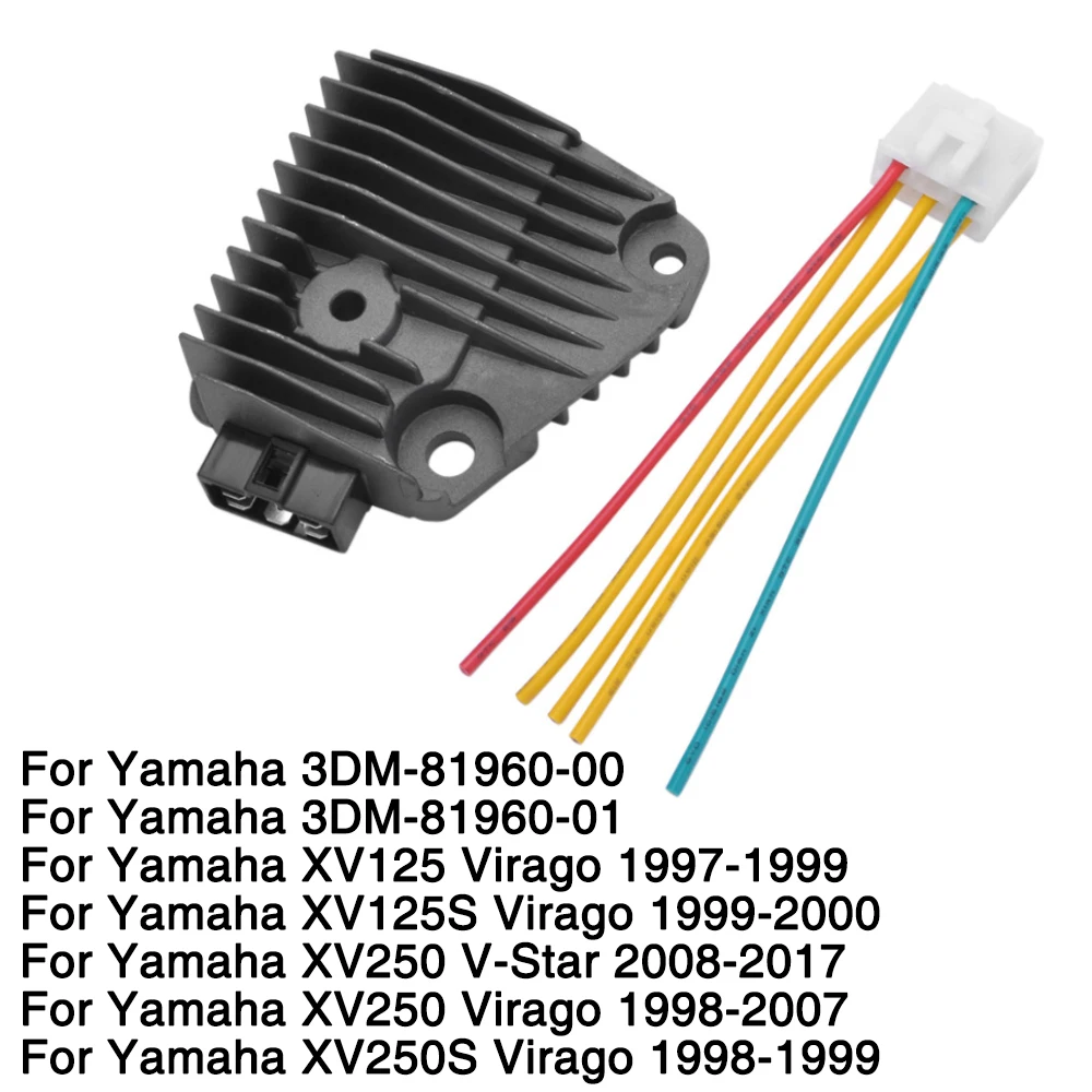 Motorcycle Voltage Regulator Rectifier For Yamaha Virago XV125 1990-2010 XV250 1988 - 2010 Qian Jiang XV250
Motorcycle Voltage Regulator Rectifier For Yamaha Virago XV125 1990-2010 XV250 1988 - 2010 Qian Jiang XV250