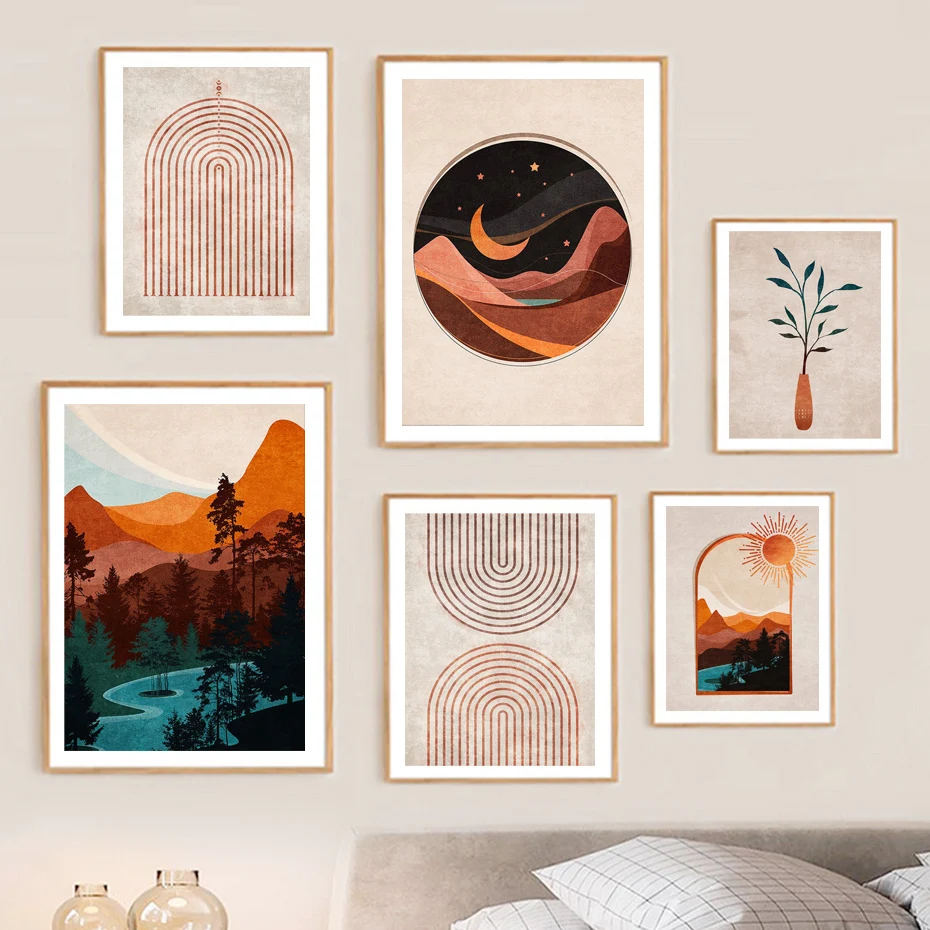 Mountain Sun Moon Cactus Rainbow Leaves Wall Art Canvas Painting Vintage Posters And Prints Wall Pictures For Living Room Decor
Mountain Sun Moon Cactus Rainbow Leaves Wall Art Canvas Painting Vintage Posters And Prints Wall Pictures For Living Room Decor