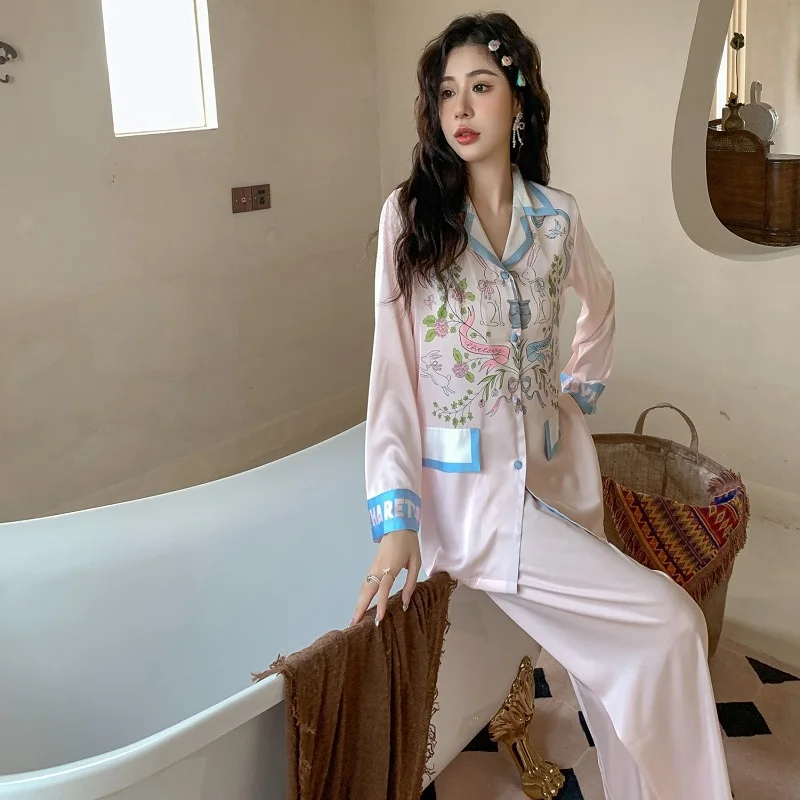 Pajama For Women Flower Printed Sailor Moon Sation Silk Sleepwear Flower Printed Pijama 2 Pieces Pyjamas Home Clothes Nightwear
Pajama For Women Flower Printed Sailor Moon Sation Silk Sleepwear Flower Printed Pijama 2 Pieces Pyjamas Home Clothes Nightwear