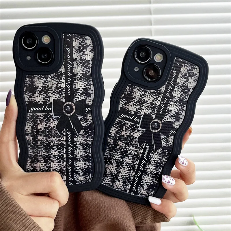 Luxury Korean Houndstooth With Cute Bow Wavey Edge Phone Case For Huawei Lens Protection Soft Silicone Cover
Luxury Korean Houndstooth With Cute Bow Wavey Edge Phone Case For Huawei Lens Protection Soft Silicone Cover
