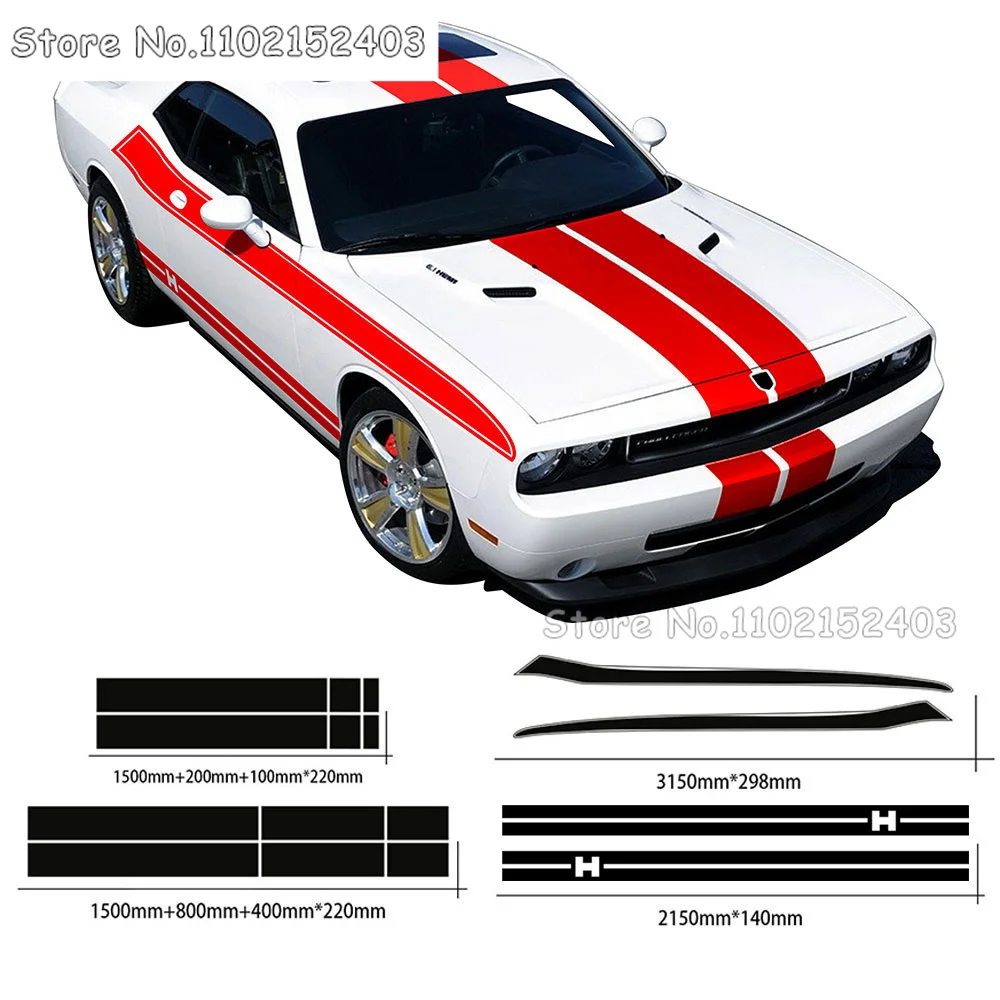 Car Styling Racing Stripe Kit Door Side Hood Rear Waistline Side Skirt Decal Stickers For Dodge Challenger 2008-2020
Car Styling Racing Stripe Kit Door Side Hood Rear Waistline Side Skirt Decal Stickers For Dodge Challenger 2008-2020
