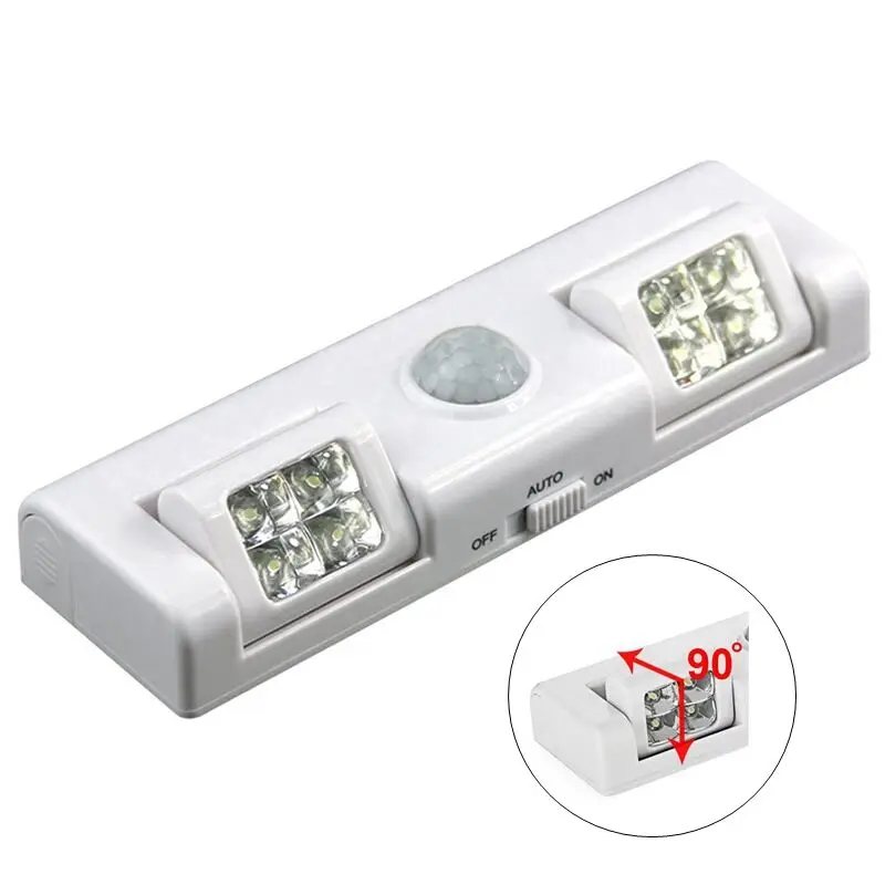 90 Degree 8LED Under Cabinet Light PIR Motion Sensor Light Wardrobe Cupboard Sensor Lights for Bedroom Kitchen Closet Night Lamp
90 Degree 8LED Under Cabinet Light PIR Motion Sensor Light Wardrobe Cupboard Sensor Lights for Bedroom Kitchen Closet Night Lamp