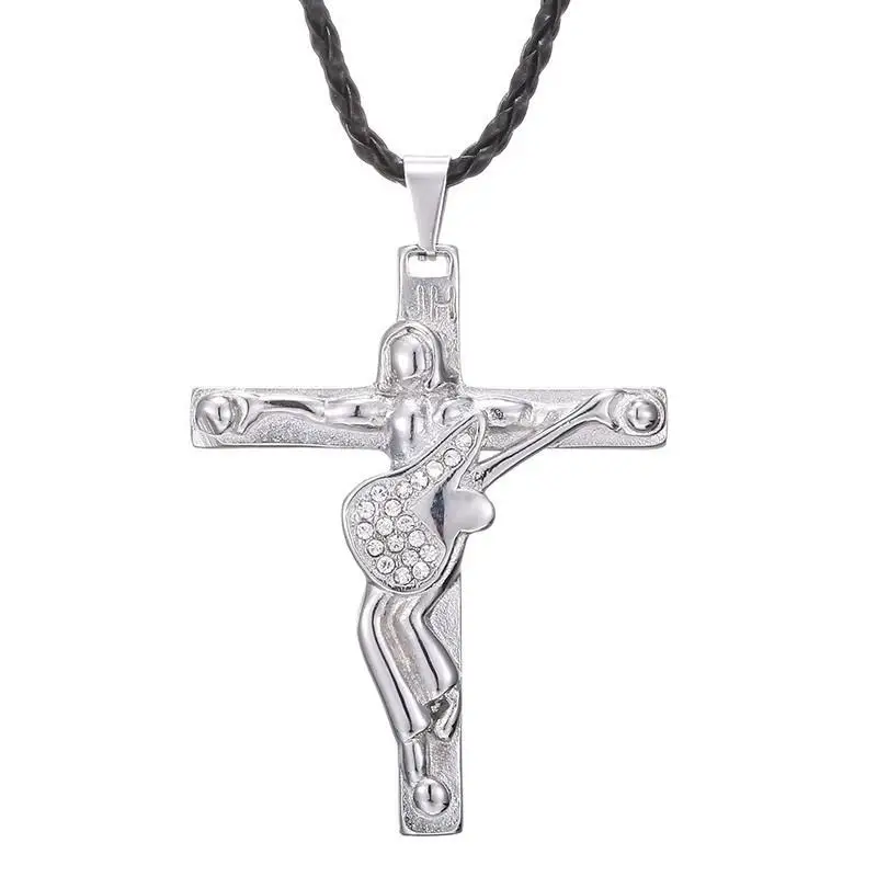 Vintage Christian Cross Men's Pendant Necklace Fashion Hip Hop Rock Guitar Jesus Necklace Antique Jewelry Accessories
Vintage Christian Cross Men's Pendant Necklace Fashion Hip Hop Rock Guitar Jesus Necklace Antique Jewelry Accessories