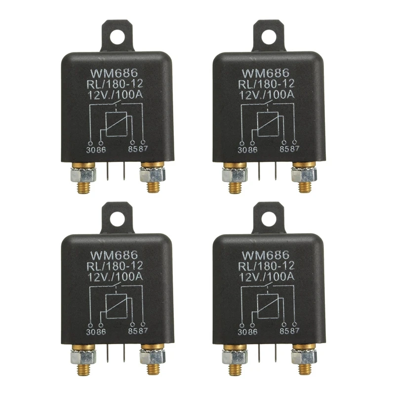 4X 12V 100Amp 4-Pin Heavy Duty ON/OFF Switch Split Charge Relay For Auto Boat Van Black
4X 12V 100Amp 4-Pin Heavy Duty ON/OFF Switch Split Charge Relay For Auto Boat Van Black