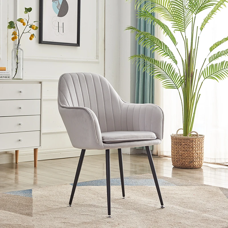 

Modern Dining chair Nordic armchair restaurant Furniture Design velvet living room Coffee chairs makeup Backrest stool ergonomic