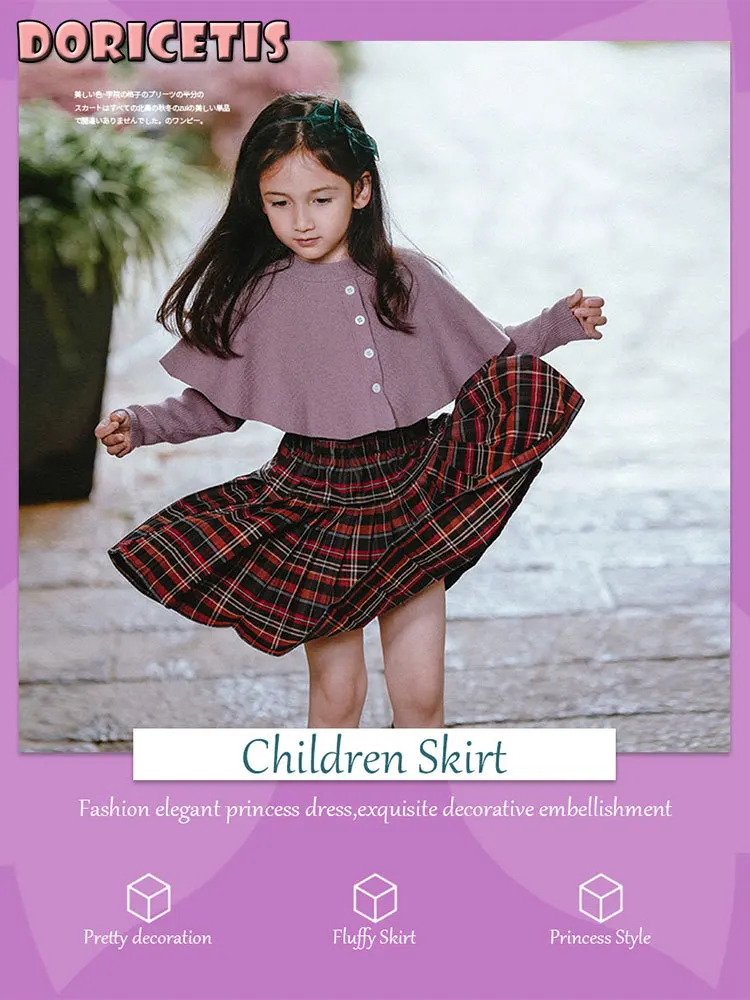 Children Skirt Color Matching Plaid A Line Pleated Skirt Little Girl Spring Autumn Activity Dress Up College Style New JK Skirt
Children Skirt Color Matching Plaid A Line Pleated Skirt Little Girl Spring Autumn Activity Dress Up College Style New JK Skirt