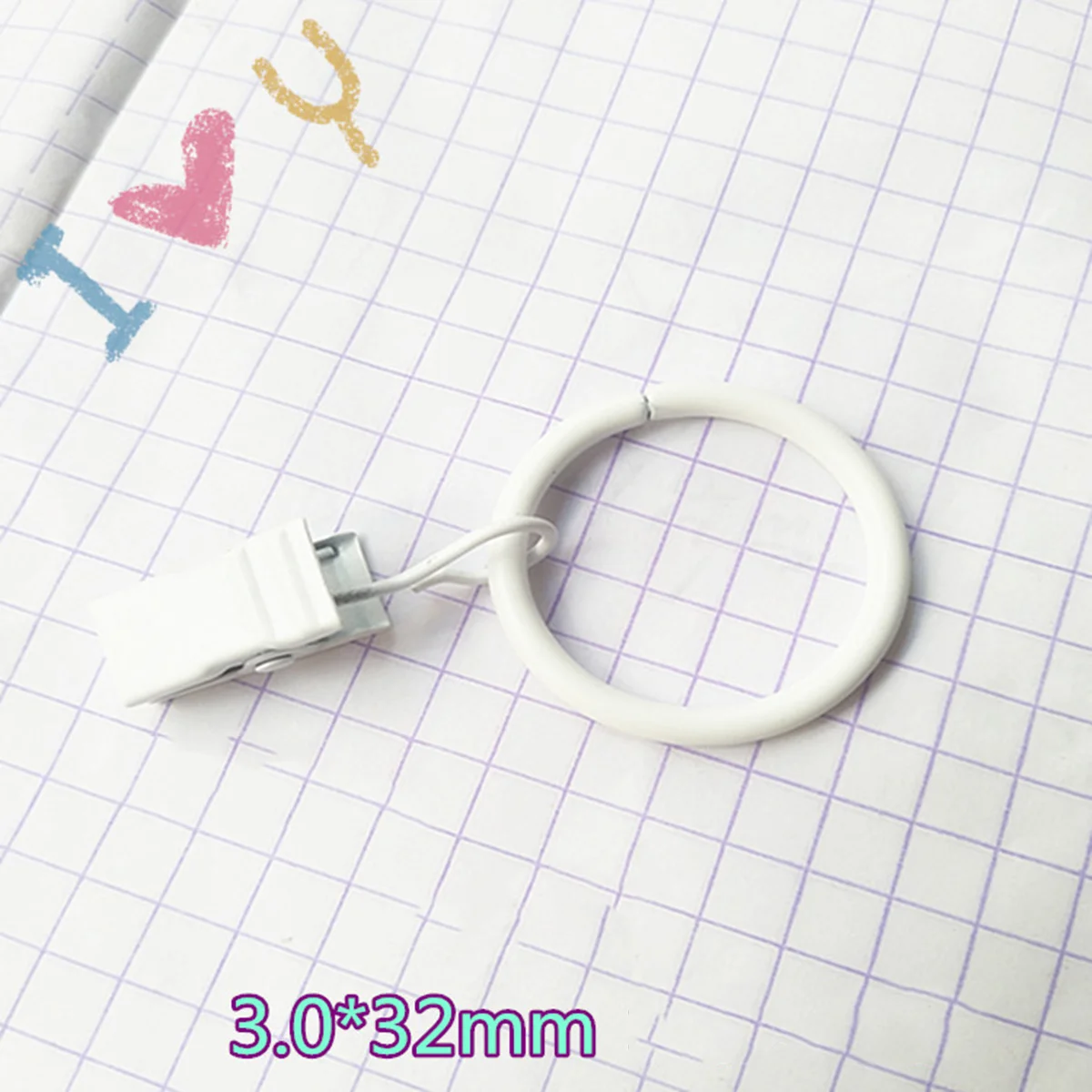 10 PCS/Set Metal Curtain Rings with Clips for Showers Bathroom Bedroom Living Room Window Drapery Rings (White)
10 PCS/Set Metal Curtain Rings with Clips for Showers Bathroom Bedroom Living Room Window Drapery Rings (White)
