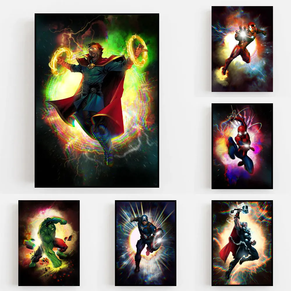 Marvel Avengers Poster Movie Doctor Strange Spiderman Hulk Iron Man Light Prints Wall Art Canvas Paintings Room Home Decor Gift
Marvel Avengers Poster Movie Doctor Strange Spiderman Hulk Iron Man Light Prints Wall Art Canvas Paintings Room Home Decor Gift
