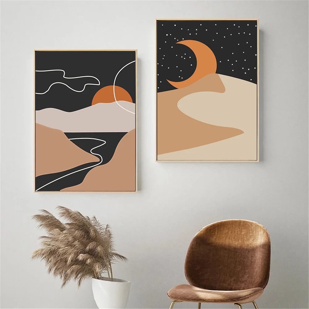 Abstract Mountain Desert Boho Canvas Painting Sun Moon Art Poster Line Wall Print Nordic Posters Wall Pictures Living Room Decor
Abstract Mountain Desert Boho Canvas Painting Sun Moon Art Poster Line Wall Print Nordic Posters Wall Pictures Living Room Decor