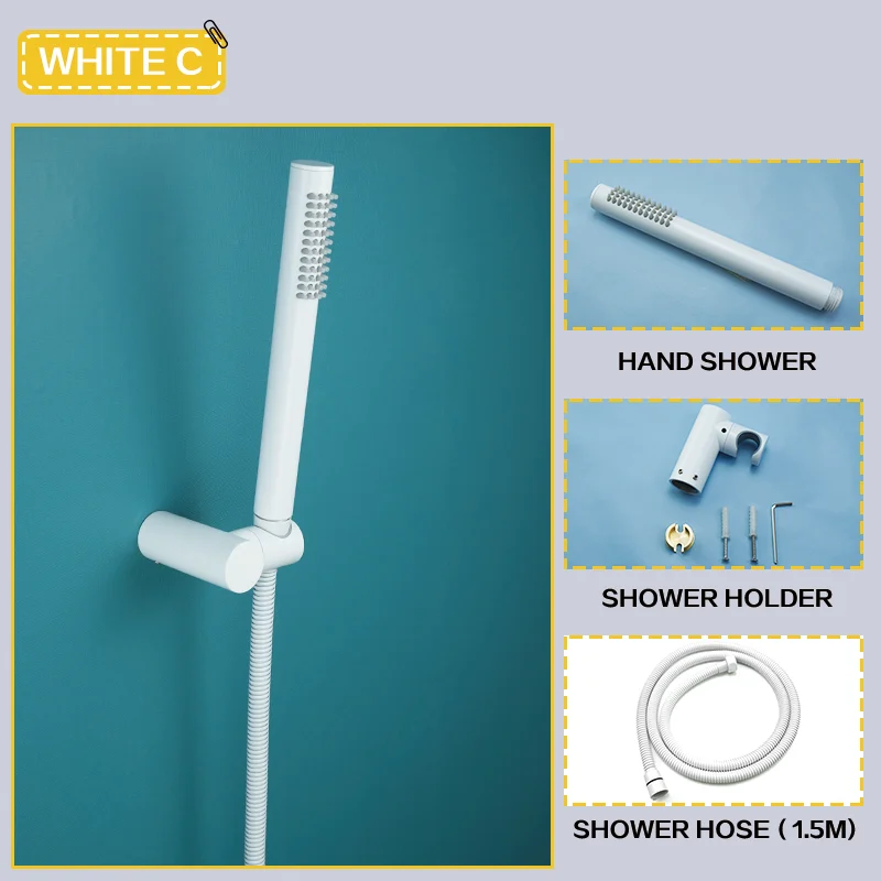 Латунная белая ручная насадка для душа, круглая и квадратная Регулируемая подставка, ручная насадка для душа, настенные аксессуары для смесителя
Латунная белая ручная насадка для душа, круглая и квадратная Регулируемая подставка, ручная насадка для душа, настенные аксессуары для смесителя