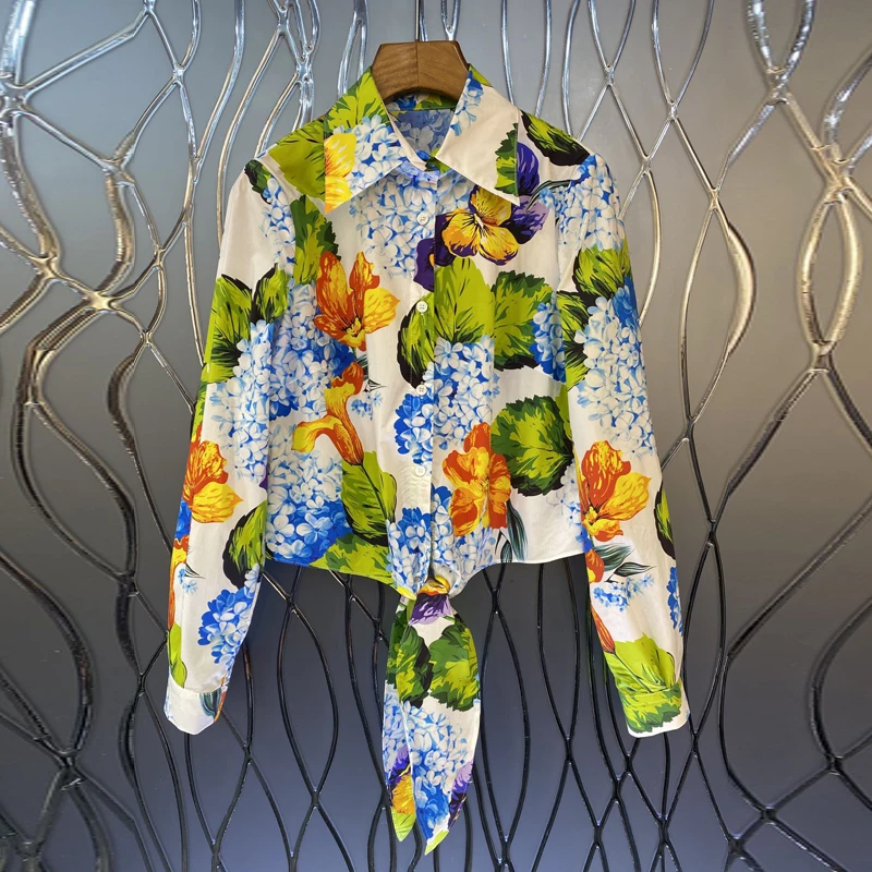 Red RoosaRosee Top Quality Spring Summer 2022 Runway Women Turn-down Collar Long Sleeve Green Print Cotton Blouse Bandage Shirt
Red RoosaRosee Top Quality Spring Summer 2022 Runway Women Turn-down Collar Long Sleeve Green Print Cotton Blouse Bandage Shirt