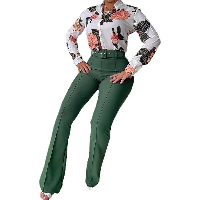 2022 spring new European and American cross-border casual suits printed stand-up collar long-sleeved shirts tops wide-leg pants
2022 spring new European and American cross-border casual suits printed stand-up collar long-sleeved shirts tops wide-leg pants