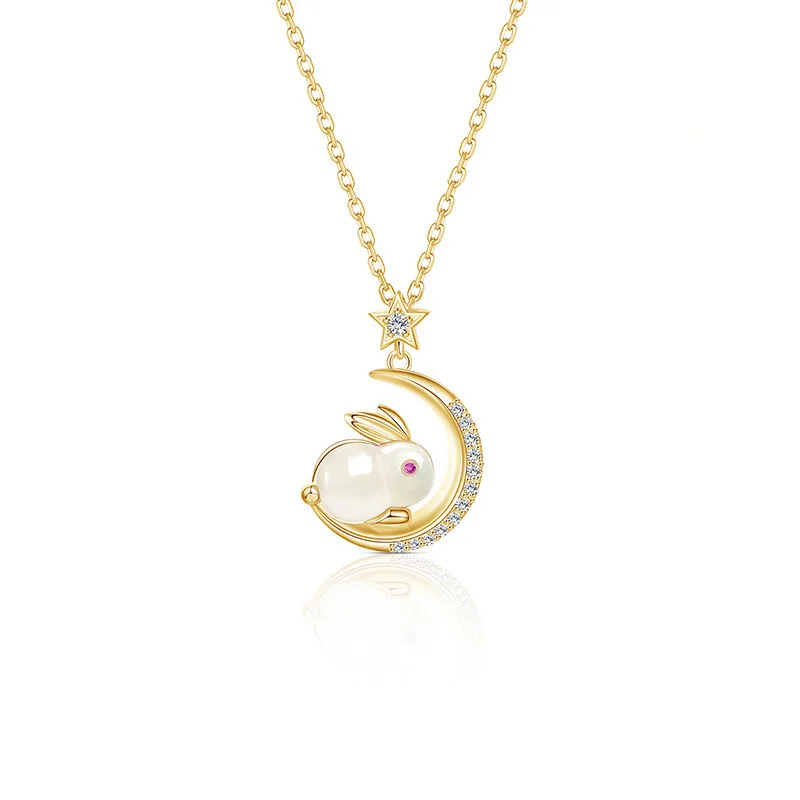 Star Moon Semilunar Animal Rabbit Zircon Bunny Lucky Love Heart Half Month Pendant Necklace Woman Girl Wedding Blessing Jewelry
Star Moon Semilunar Animal Rabbit Zircon Bunny Lucky Love Heart Half Month Pendant Necklace Woman Girl Wedding Blessing Jewelry