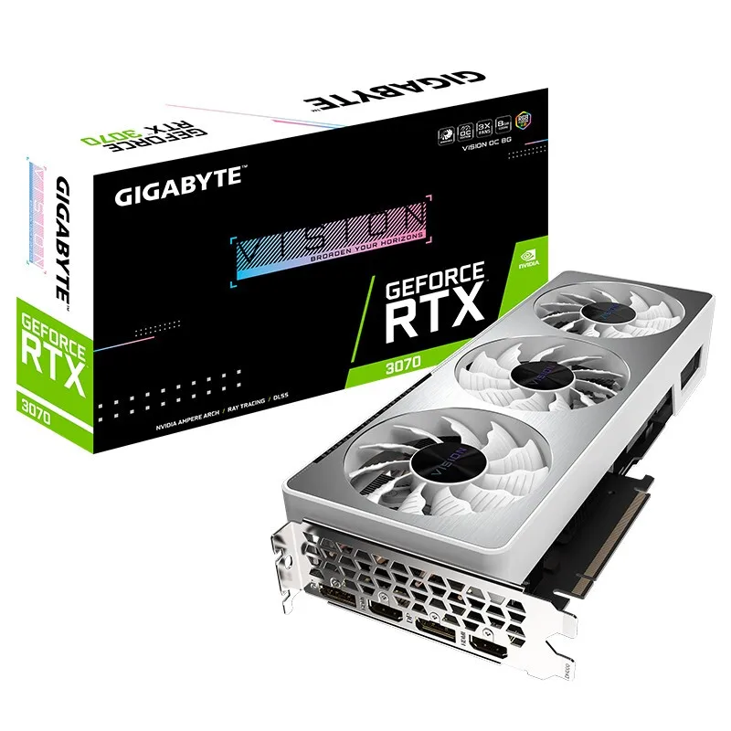 Rtx3070 8G Snow Eagle White Graphics Card Vision OC Desktop Game Single Display Mining Graphics Card
Rtx3070 8G Snow Eagle White Graphics Card Vision OC Desktop Game Single Display Mining Graphics Card