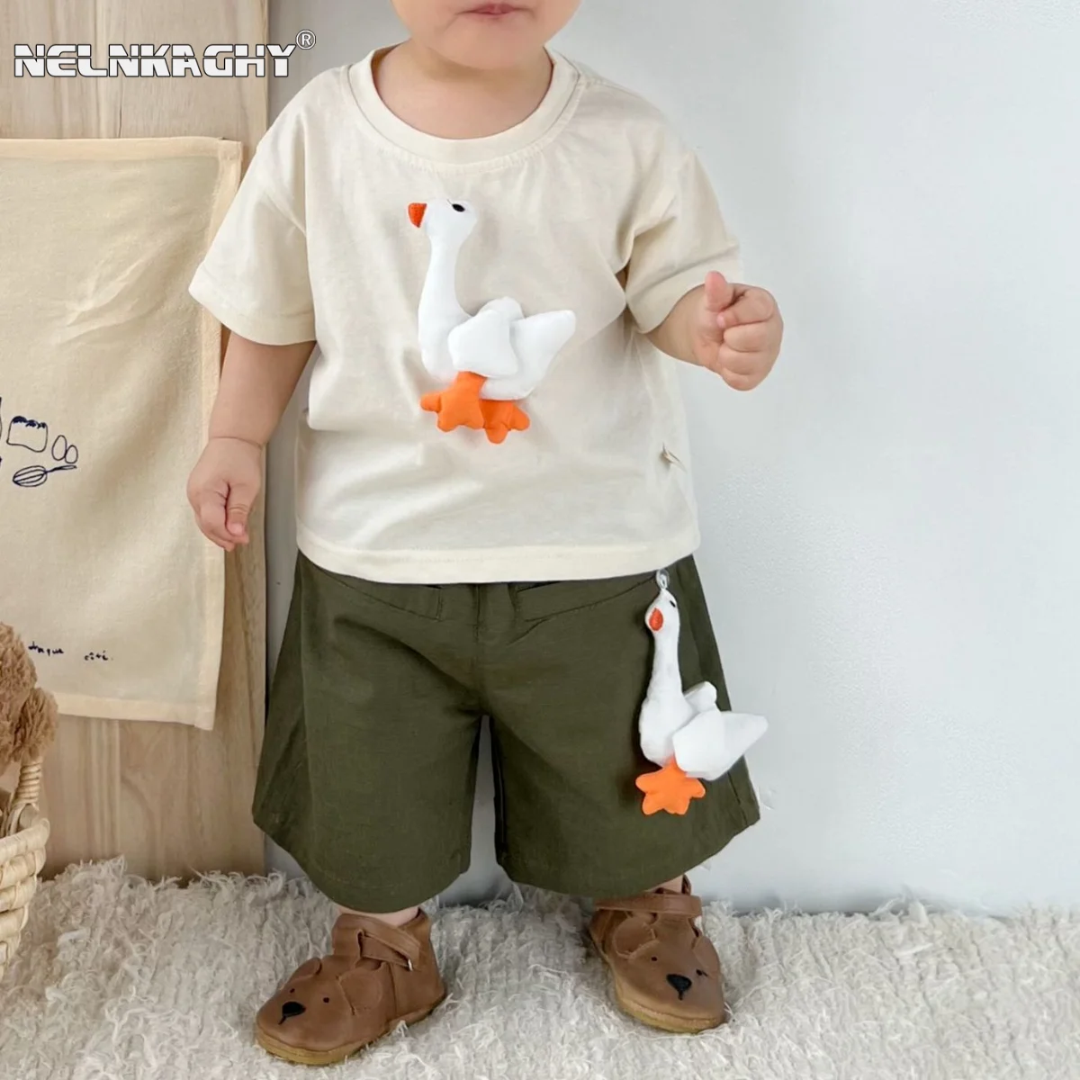 2023 New In Summer Kids Baby Girls Boys Short Sleeve Top T-shirts+shorts 3D Duck Solid Children Toddler Cotton Cute Clothes Set
2023 New In Summer Kids Baby Girls Boys Short Sleeve Top T-shirts+shorts 3D Duck Solid Children Toddler Cotton Cute Clothes Set