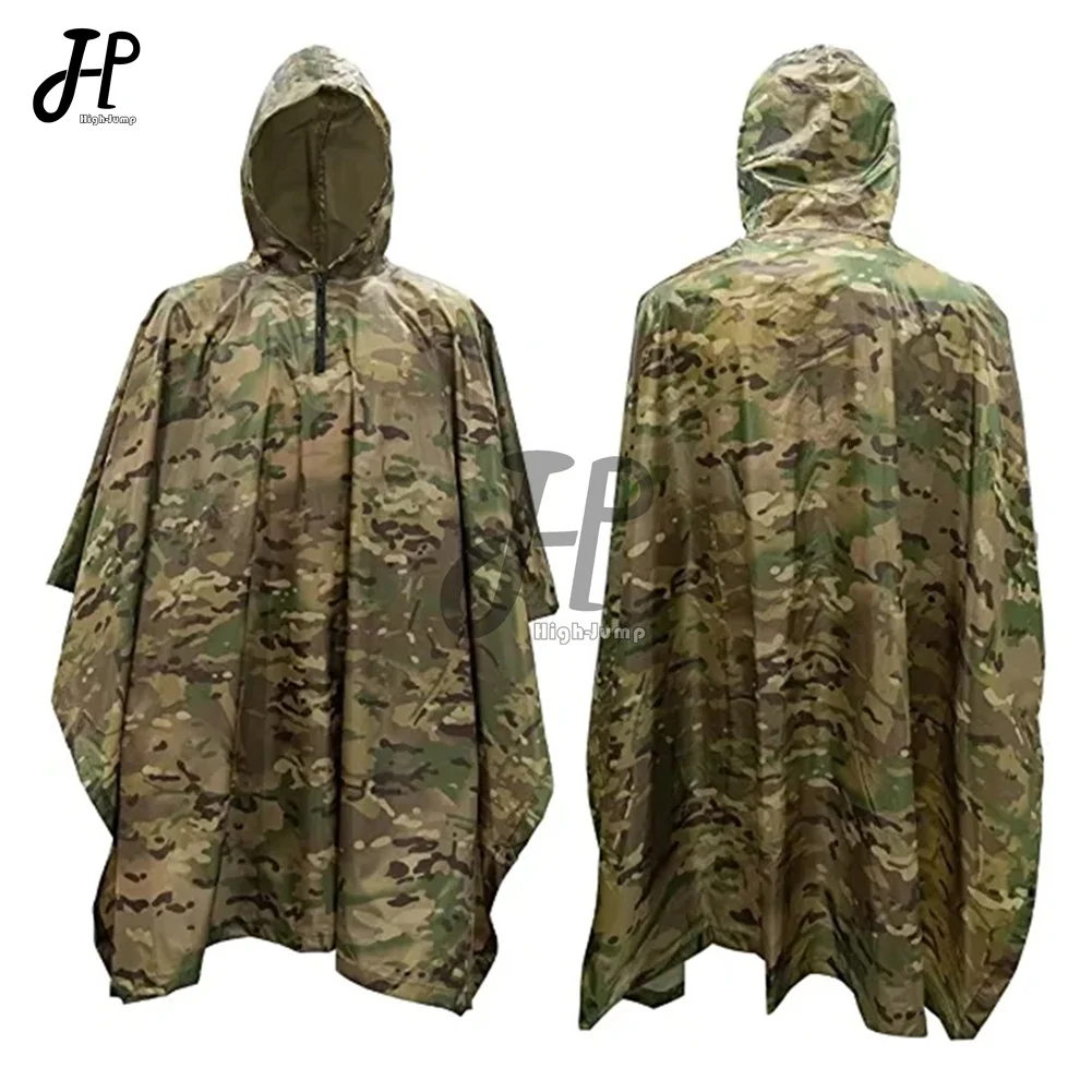 

CP Camouflage Military Rainwear 210T Nylon+PVC Waterproof Fabric Rainwear Army War Game Sniper Hunting Accessories Rain Coat