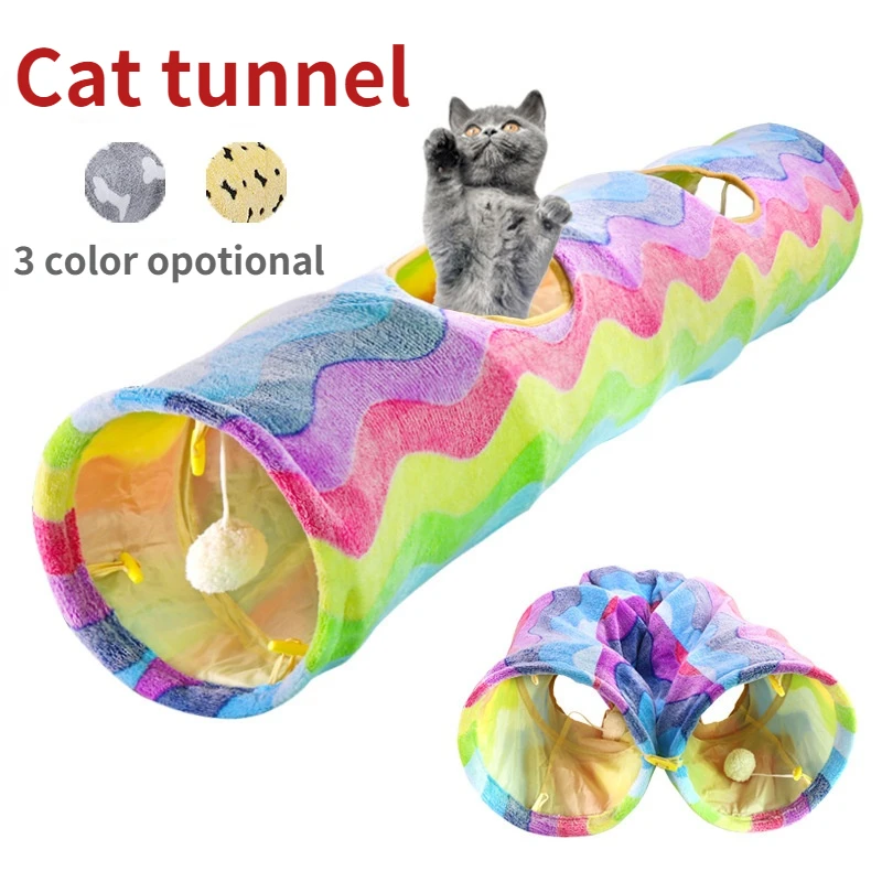 New Rainbow cat tunnel Plush pet products hard-wearing cat toys interactive foldable cat tower kitten pet toys puppy accessories
New Rainbow cat tunnel Plush pet products hard-wearing cat toys interactive foldable cat tower kitten pet toys puppy accessories
