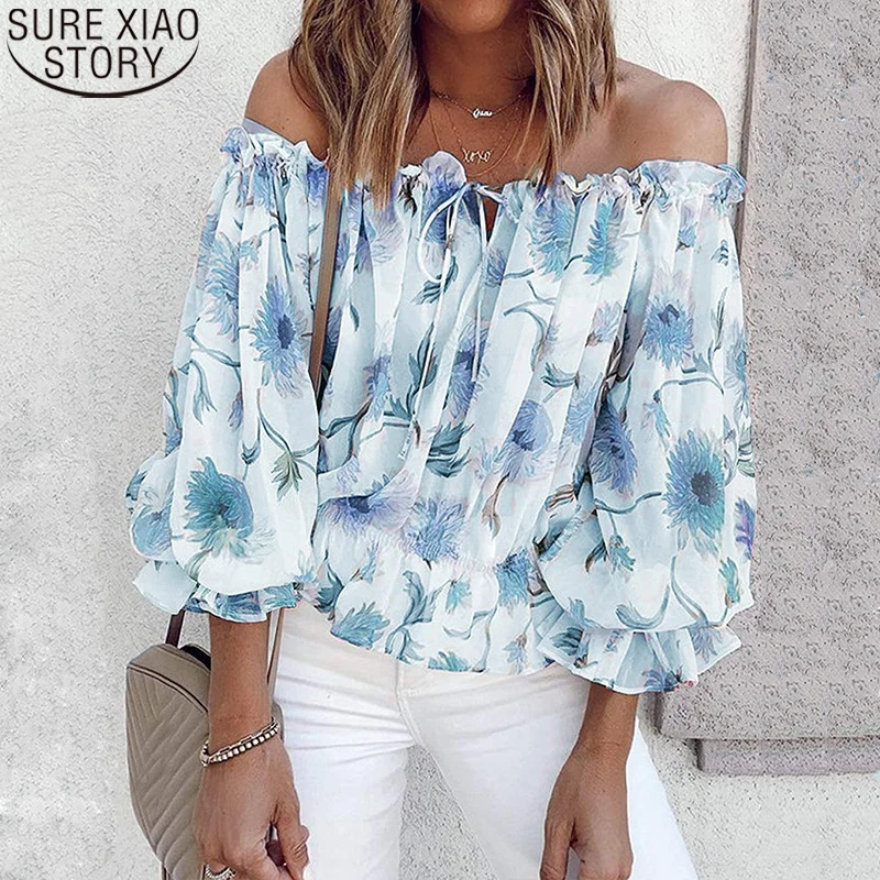 Oversized Chiffon Blouse Summer Off-shoulder Print Floral Puff Sleeve Tops Sexy Women Casual Loose Elastic Female Shirts 18496
Oversized Chiffon Blouse Summer Off-shoulder Print Floral Puff Sleeve Tops Sexy Women Casual Loose Elastic Female Shirts 18496