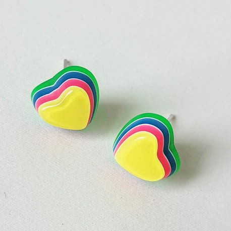 Acrylic Multi Color Love Earrings Cute Sweet Simple Travel Party Jewelry Wholesale Fashion Stud Earrings for Women
Acrylic Multi Color Love Earrings Cute Sweet Simple Travel Party Jewelry Wholesale Fashion Stud Earrings for Women
