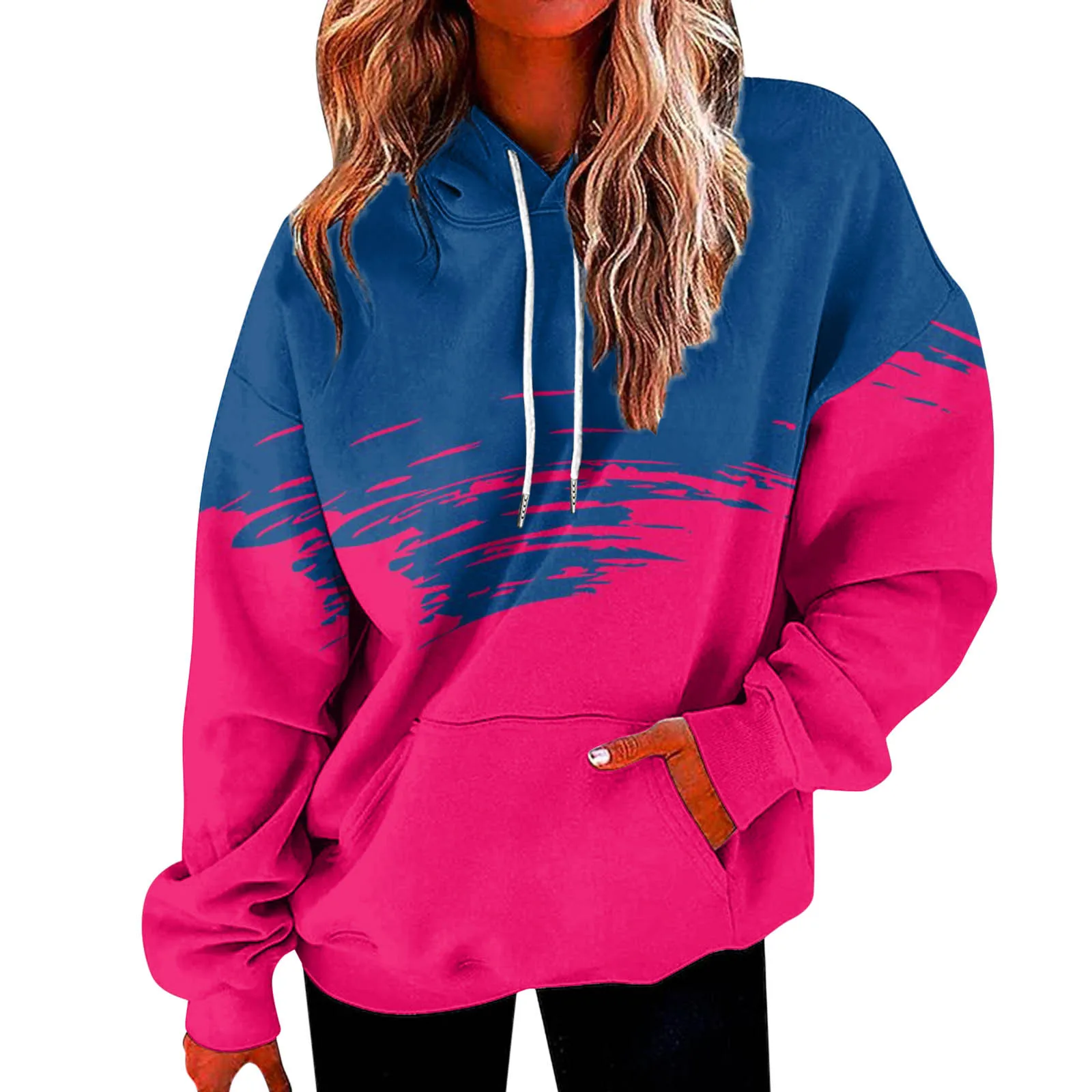 Hoodies Loose Patchwork Color Sweatshirts Womens Oversize Pockets Drawstring Hooded Tops Harajuku Autumn Sports Pullovers Tops
Hoodies Loose Patchwork Color Sweatshirts Womens Oversize Pockets Drawstring Hooded Tops Harajuku Autumn Sports Pullovers Tops