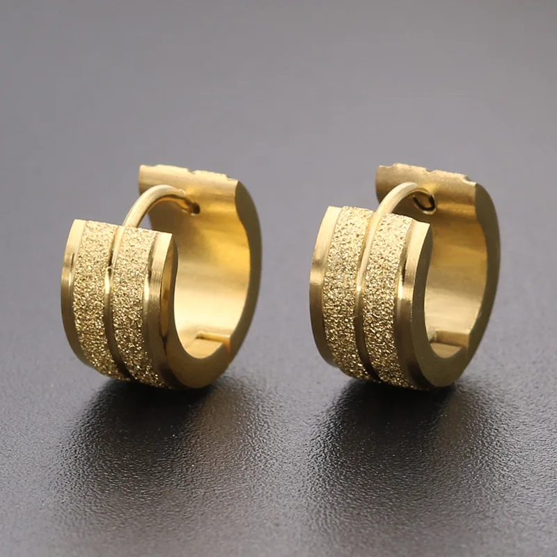 Popular Titanium Steel and Stainless Steel 7*9 Double Frosted Men's Ear Buckle Earrings Sand Pressing Circle Round Tide Style
Popular Titanium Steel and Stainless Steel 7*9 Double Frosted Men's Ear Buckle Earrings Sand Pressing Circle Round Tide Style