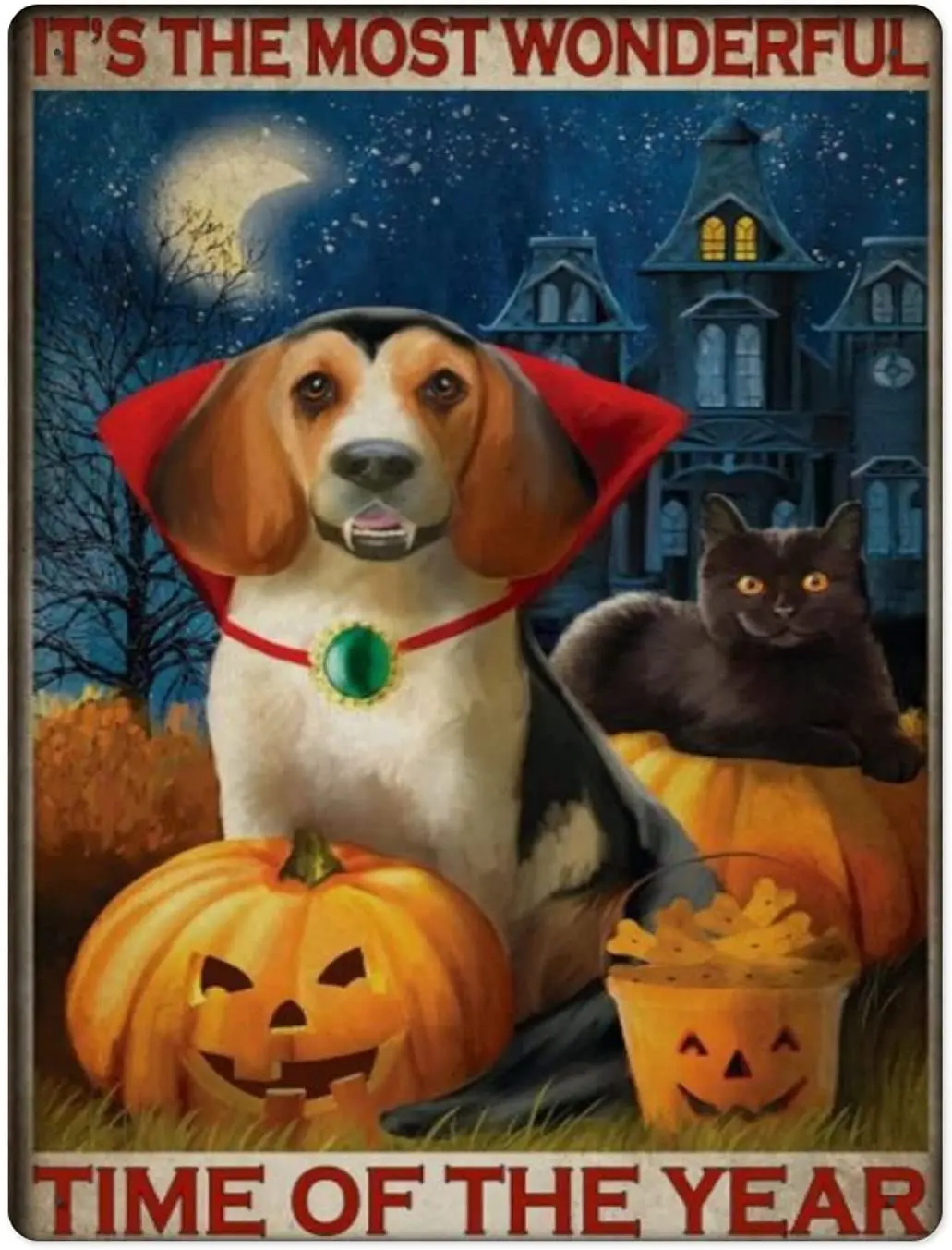 Metal Tin Sign Beagle Dog And Black Cat Lovers Halloween Metal Tin Sign Retro Vintage Funny Decorations Poster Wall Art Decor
Metal Tin Sign Beagle Dog And Black Cat Lovers Halloween Metal Tin Sign Retro Vintage Funny Decorations Poster Wall Art Decor
