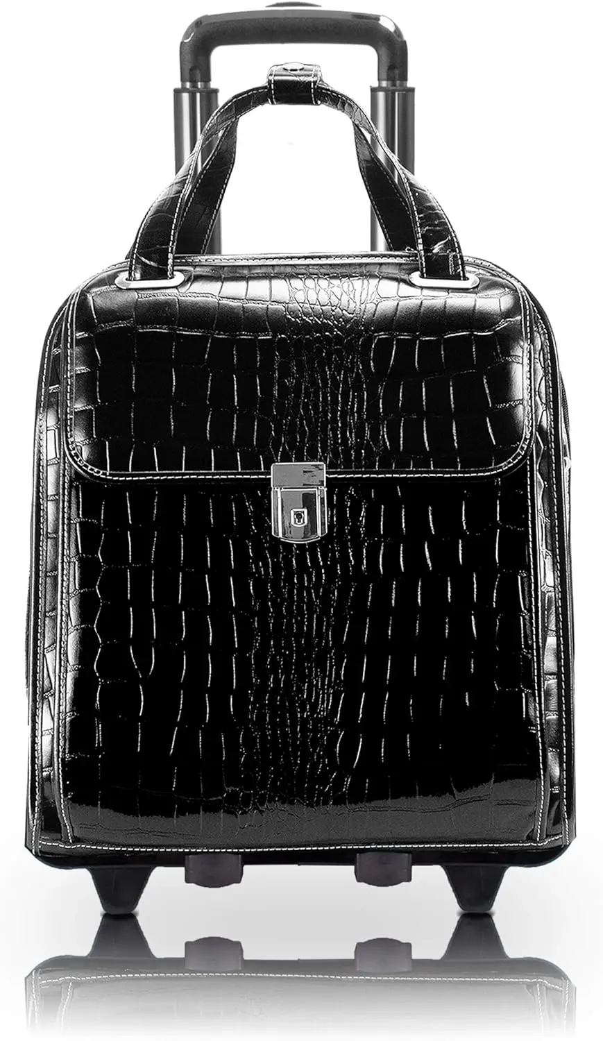 Monterosso, NOVEMBRE, Embossed Crocco Leather, 15" Leather Ladies Vertical Patented Detachable -Wheeled Laptop Briefcase, Bl
Monterosso, NOVEMBRE, Embossed Crocco Leather, 15" Leather Ladies Vertical Patented Detachable -Wheeled Laptop Briefcase, Bl