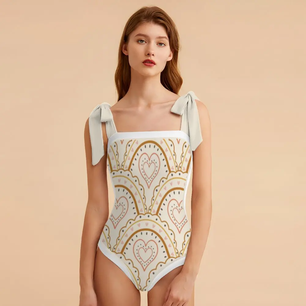 Women's Geometric Art Print Swimsuit, Sexy V-Neck Halter Bow Strap Swimwear, Low Waist Beachwear, Irregular Cover Up, Plus Size
Women's Geometric Art Print Swimsuit, Sexy V-Neck Halter Bow Strap Swimwear, Low Waist Beachwear, Irregular Cover Up, Plus Size